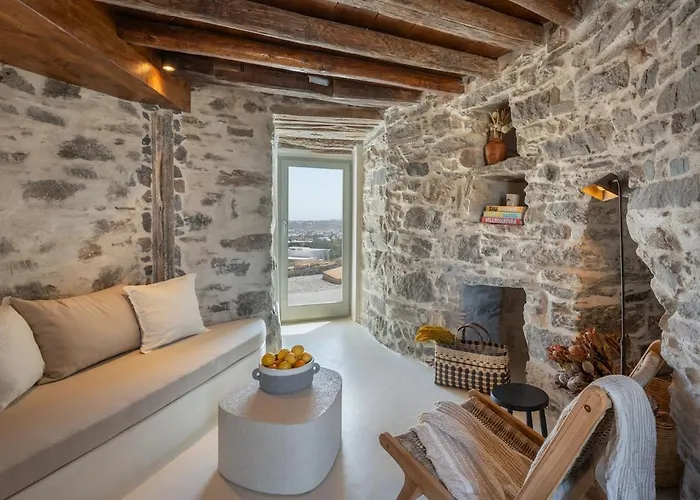 펜션 Near - 1br - Jacuzzi - Origin Cycladic Windmill